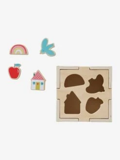 Boite Des Formes à Encastrer CROQUE LA VIE En Bois FSC® Rouge - Vertbaudet -Magasin De Jouets boite des formes a encastrer croque la vie en bois fsc 5