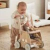 Chariot De Marche Poussette En Bois FSC® Rose - Vertbaudet -Magasin De Jouets chariot de marche poussette en bois fsc