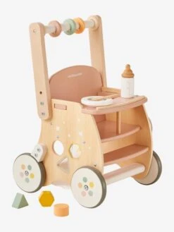 Chariot De Marche Poussette En Bois FSC® Rose - Vertbaudet -Magasin De Jouets chariot de marche poussette en bois fsc 3