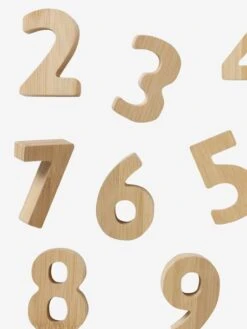 Chiffres En Bambou Beige - Vertbaudet -Magasin De Jouets chiffres en bambou 2