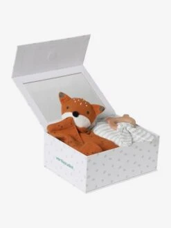 Coffret Cadeau 3 Pièces : Lange + Doudou + Hochet Rose - Vertbaudet -Magasin De Jouets coffret cadeau 3 pieces lange doudou hochet 2