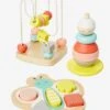 Coffret De 3 Jeux D'éveil En Bois FSC® Multicolore - Vertbaudet -Magasin De Jouets coffret de 3 jeux deveil en bois fsc