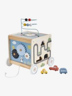 Cube D'activités à Tirer EN VOITURE SIMON En Bois FSC® Multicolore - Vertbaudet -Magasin De Jouets cube dactivites a tirer en voiture simon en bois fsc 4