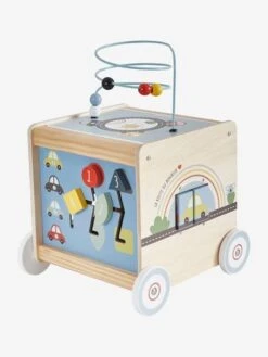 Cube D'activités à Tirer EN VOITURE SIMON En Bois FSC® Multicolore - Vertbaudet -Magasin De Jouets cube dactivites a tirer en voiture simon en bois fsc 5