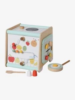 Cube D'activités Cuisinette En Bois FSC® Beige - Vertbaudet -Magasin De Jouets cube dactivites cuisinette en bois fsc 4