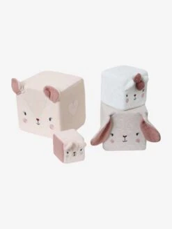 Cubes En Tissu GRENIER Beige - Vertbaudet -Magasin De Jouets cubes en tissu grenier 3