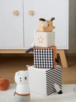 Cubes En Tissu MES PETITS JOUETS Multicolore - Vertbaudet -Magasin De Jouets cubes en tissu mes petits jouets 4