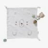 Doudou Carré + Hochet GREEN FOREST Multicolore - Vertbaudet -Magasin De Jouets doudou carre hochet green forest