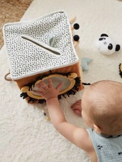 Grand Cube D'activités En Tissu TANZANIE Multicolore - Vertbaudet -Magasin De Jouets grand cube dactivites en tissu tanzanie 3