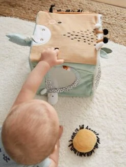 Grand Cube D'activités En Tissu TANZANIE Multicolore - Vertbaudet -Magasin De Jouets grand cube dactivites en tissu tanzanie 4