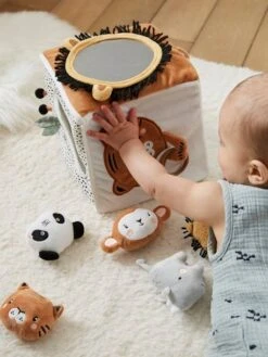 Grand Cube D'activités En Tissu TANZANIE Multicolore - Vertbaudet -Magasin De Jouets grand cube dactivites en tissu tanzanie 5