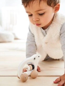 Hochet Ourson En Bois FSC® Blanc - Vertbaudet -Magasin De Jouets hochet ourson en bois fsc 2