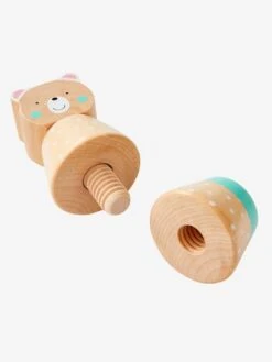 Jeu Des Animaux à Visser En Bois FSC® Multicolore - Tanzanie - Vertbaudet -Magasin De Jouets jeu des animaux a visser en bois fsc 3