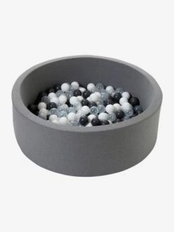 Parc à Balles En Mousse + 200 Balles Gris - Vertbaudet -Magasin De Jouets parc a balles en mousse 200 balles 4