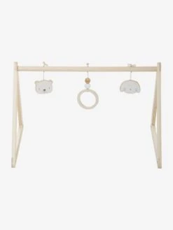 Portique D'éveil Base Triangle En Bois FSC® Beige - Vertbaudet -Magasin De Jouets portique deveil base triangle en bois fsc 4