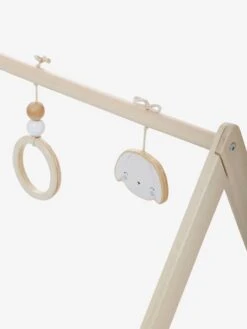 Portique D'éveil Base Triangle En Bois FSC® Beige - Vertbaudet -Magasin De Jouets portique deveil base triangle en bois fsc 5