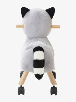 Raton Laveur Masqué à Roulettes En Peluche Et Bois FSC® Multicolore - Vertbaudet -Magasin De Jouets raton laveur masque a roulettes en peluche et bois fsc 3