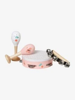 Set 3 Instruments : Maracas, Tambourin, Grelots En Bois FSC® Multicolore - Vertbaudet -Magasin De Jouets set 3 instruments maracas tambourin grelots en bois fsc 4