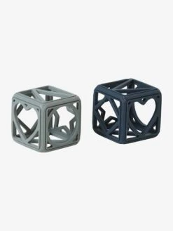 Set De 2 Cubes En Silicone Bleu - Vertbaudet -Magasin De Jouets set de 2 cubes en silicone 2