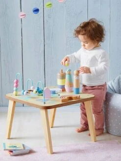 Table D'activités Petits Sioux En Bois FSC® Multicolore - Vertbaudet -Magasin De Jouets table dactivites petits sioux en bois fsc 2