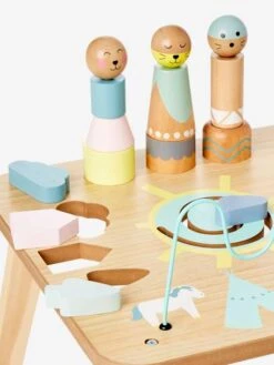 Table D'activités Petits Sioux En Bois FSC® Multicolore - Vertbaudet -Magasin De Jouets table dactivites petits sioux en bois fsc 4