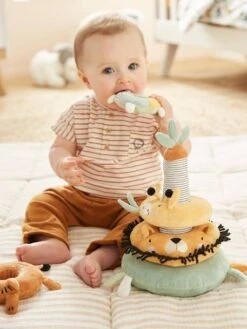 Tour à Empiler En Tissu TANZANIE Multicolore - Vertbaudet -Magasin De Jouets tour a empiler en tissu tanzanie 2