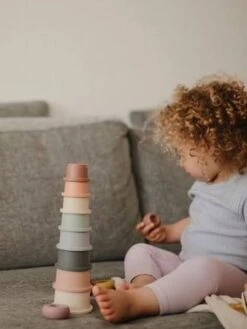 Tour à Empiler - MUSHIE Rose - Mushie -Magasin De Jouets tour a empiler mushie 2