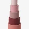 Tour à Empiler Ronde En Silicone Rose - Vertbaudet -Magasin De Jouets tour a empiler ronde en silicone