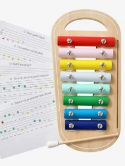 Xylophone Avec Partitions En Bois FSC® Multicolore - Vertbaudet -Magasin De Jouets xylophone avec partitions en bois fsc 1